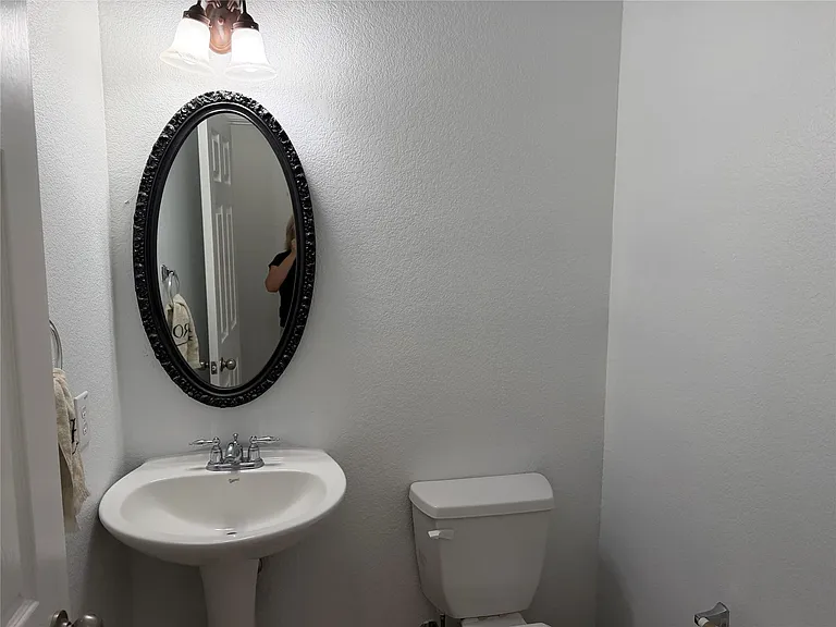 First floor half bath for guests.