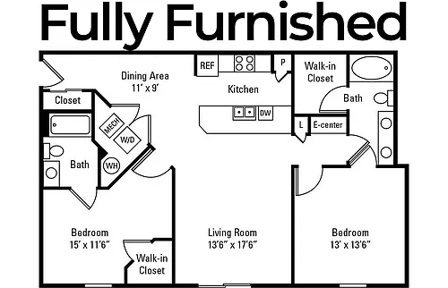 Floor plan Conservatory FURNISHED