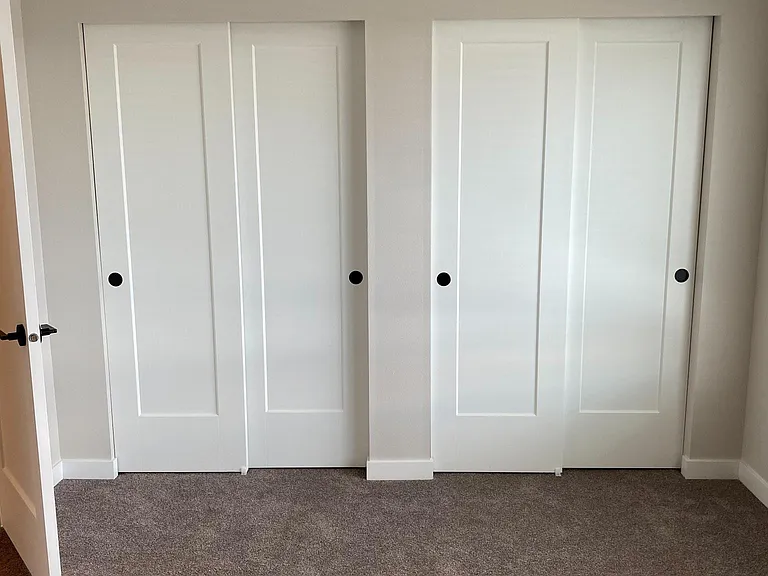 double closet in bedroom