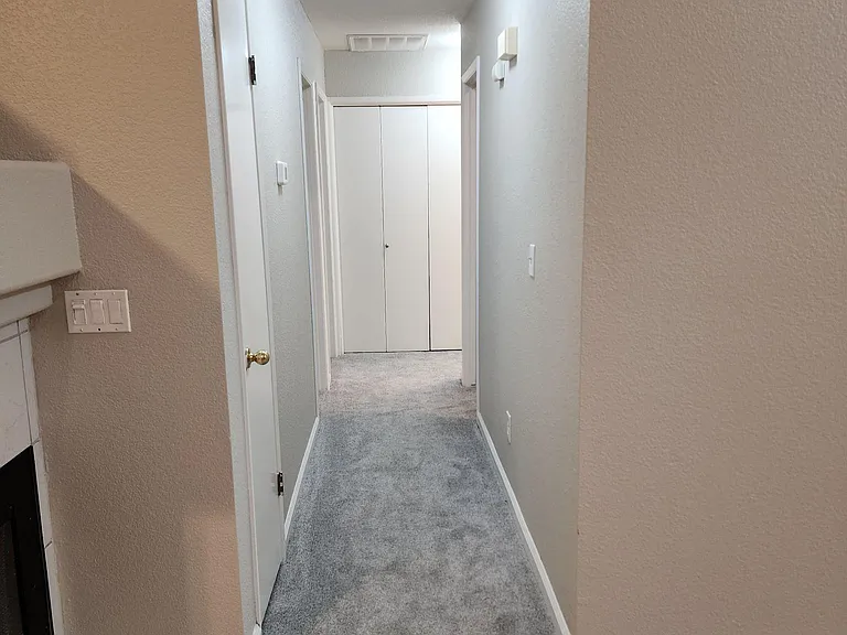 Closet for storage bedroom on right 2 bedrooms on left