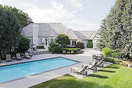 Back of home & swimming pool