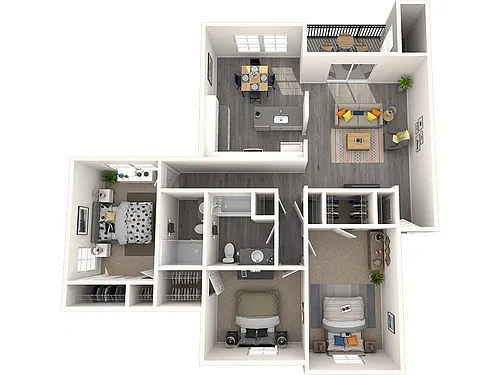 Floor plan 3x2 Renovated