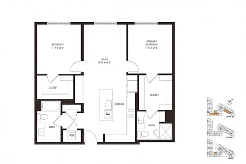 Floor plan Two Bedroom C8