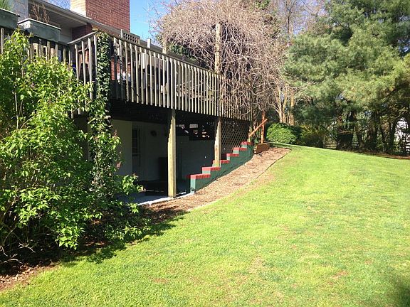 Enter through backyard