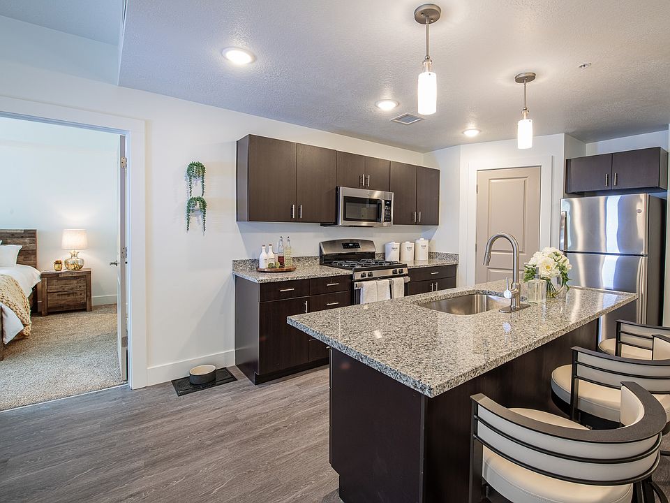 Granite Countertops, Pendant Lighting