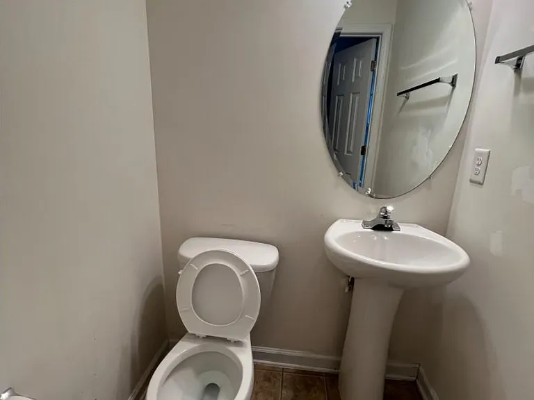 Half bathroom in the downstairs bonus room