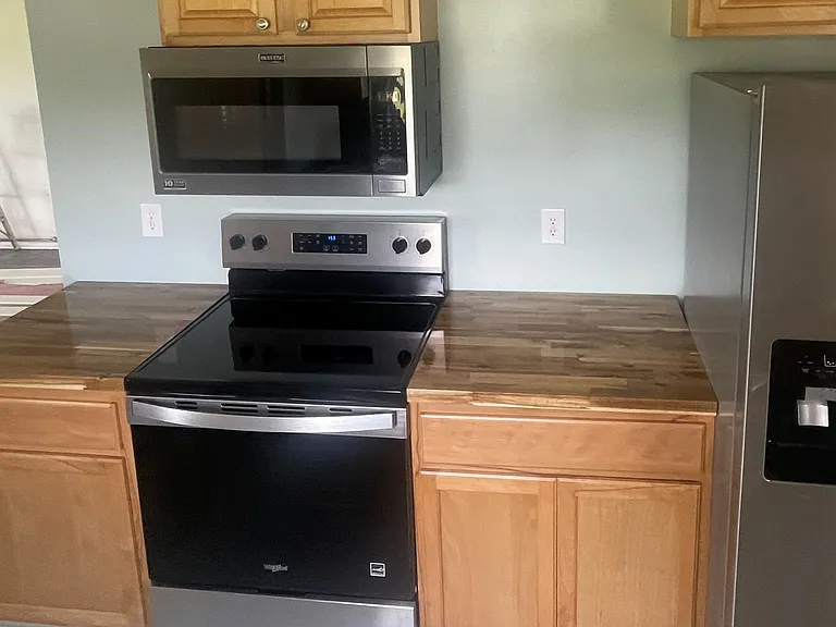 Butcher block counters