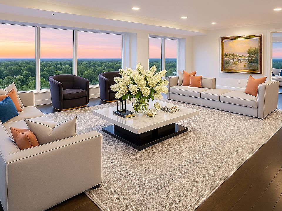 2/3 BDRM LIVING ROOM TO MASTER SUITE 36FT OF WINDOWS AND WOOD / VINYL FLOORS...VIEWS TO DOWNTOWN DETROIT AND CANADA