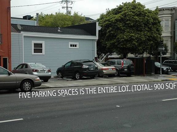 5 parking spaces