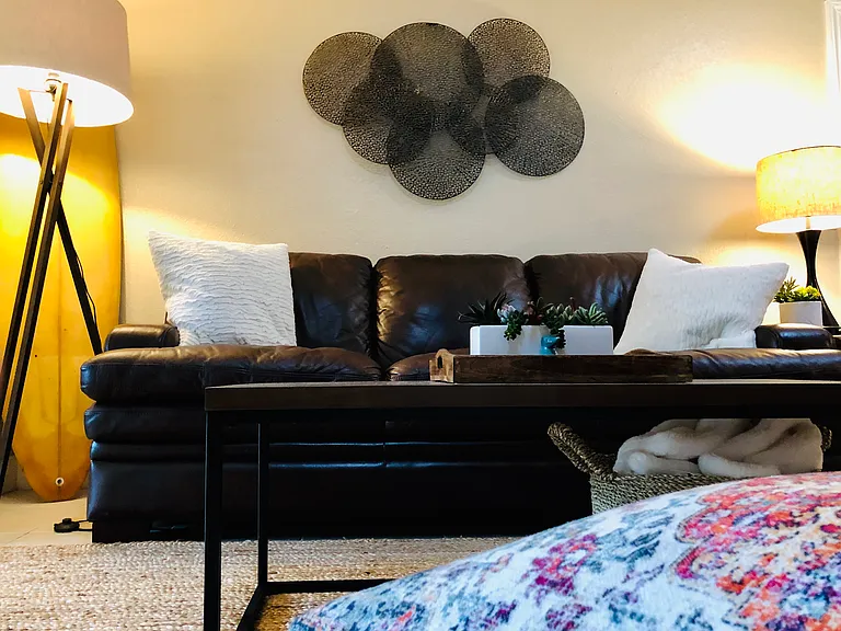 Living room couch area