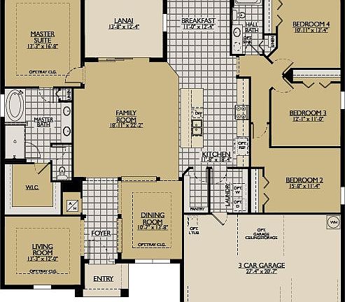 Carlingford floor plan by William Ryan Homes Tampa