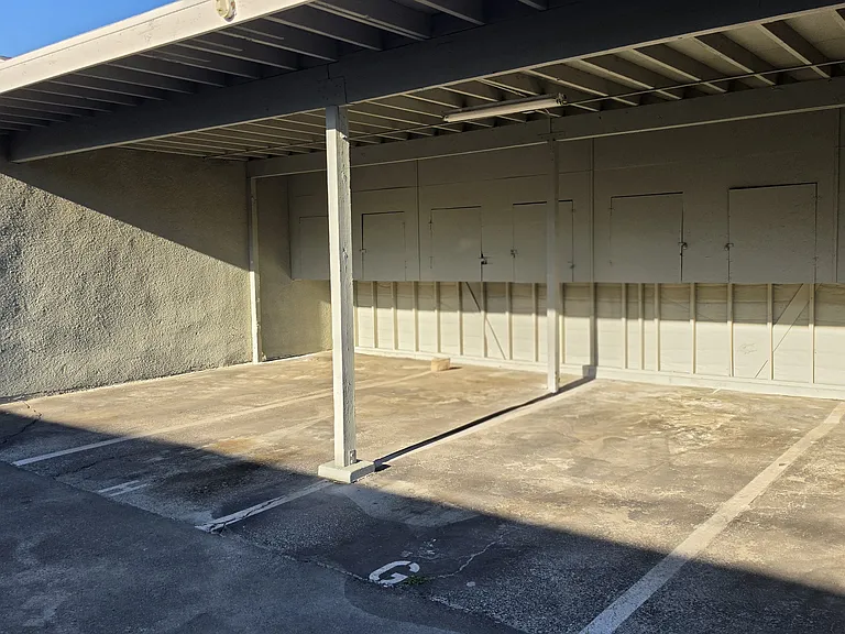 Covered Parking with Storage Cubbies