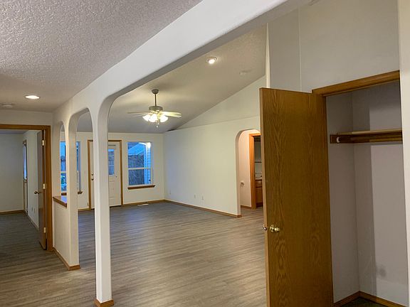 Living room with hallway closet