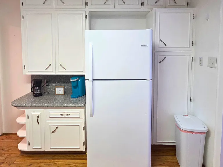 Spacious refrigerator available for your food and drinks
