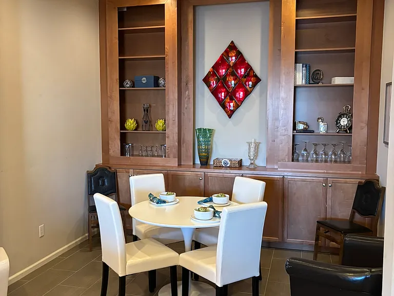 Dining room which can be repurposed as library or den
