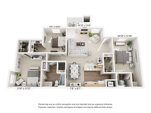 Floor plan Three Bedroom