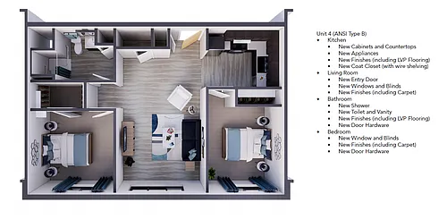 Floor plan Two-Bedroom V1