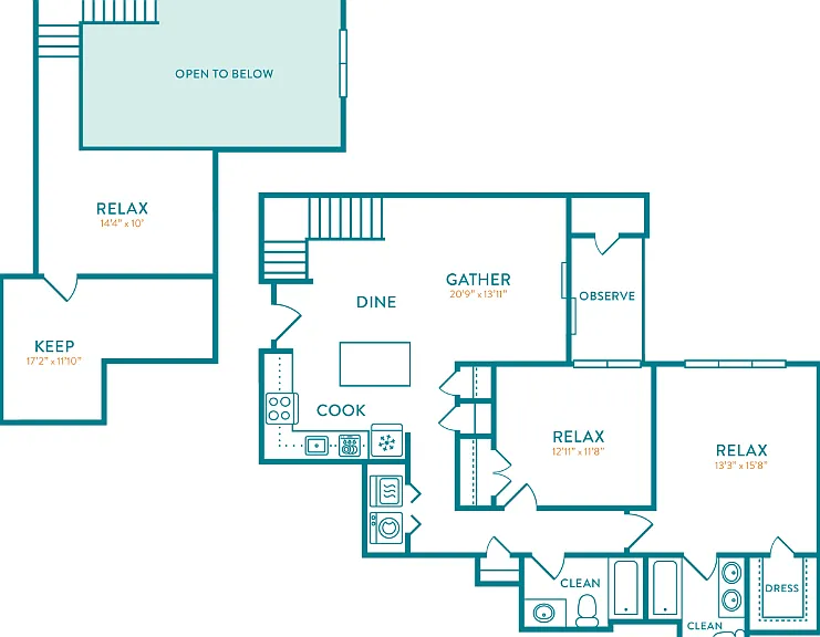 Saybrook Loft Floorplan Diagram
