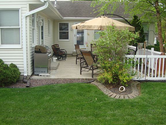 Patio outside of kitchen/din