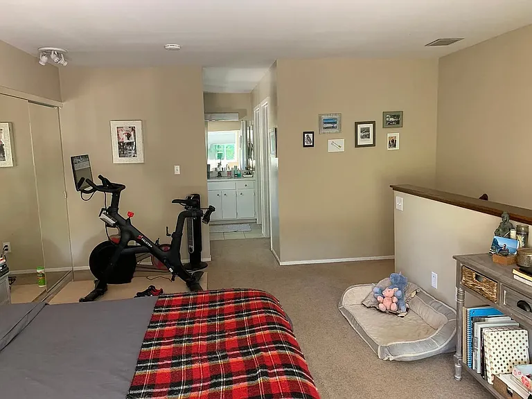 Furniture not included but is an example of how it fits in the space
