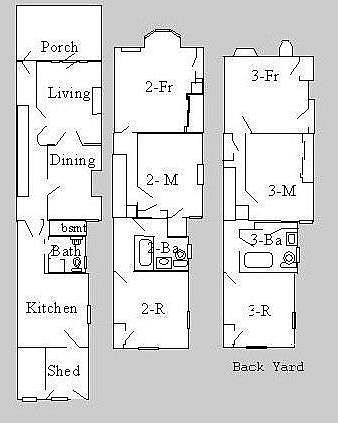 Static Floor Plan for all three floors (Note: An interactive floor plan can be found at rentalmgt.com and rooms can be clicked on to show photos and room dimensions. 
Link: https
rentalmgt.com/