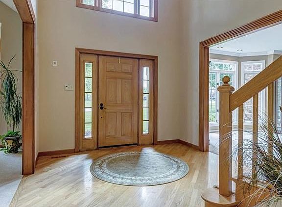 Amazing light filled 2 story entryway.