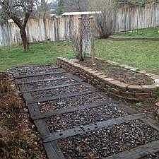 back yard flower bed