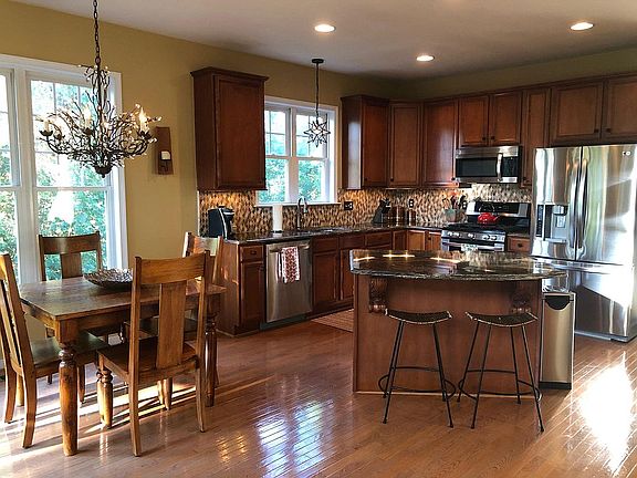 Open kitchen with walk-in pantry
