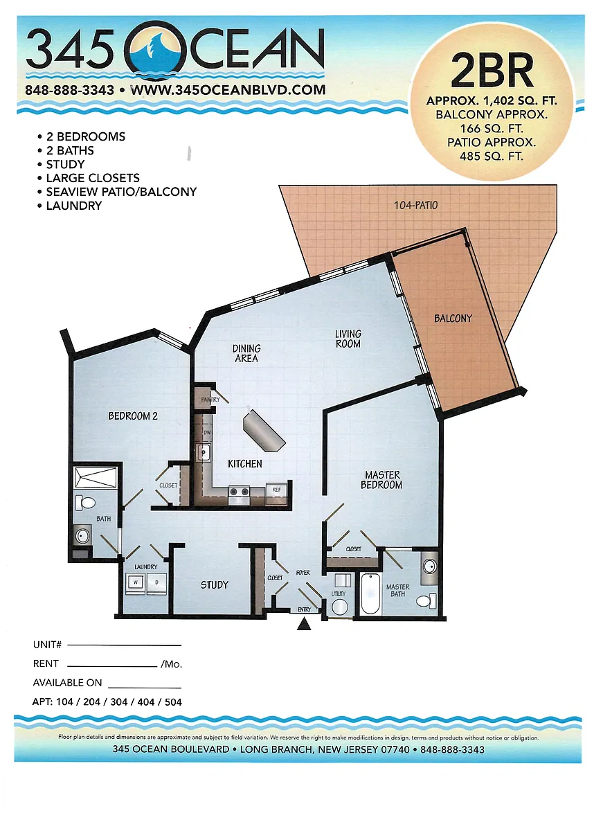 Floor plan 04 Ocean View with Study