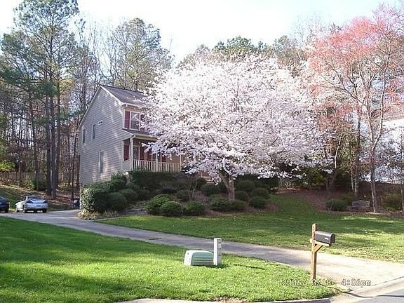 House in march when the charry tree is blooming!