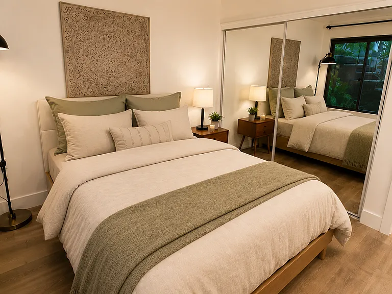 Second bedroom. Ideal guest room or home office, with reach-in closet