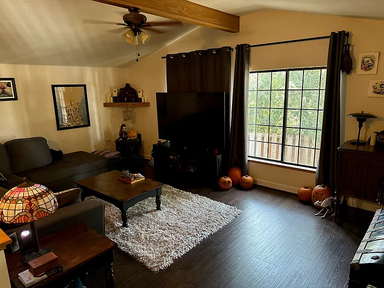 Living room as seen from the front door entrance