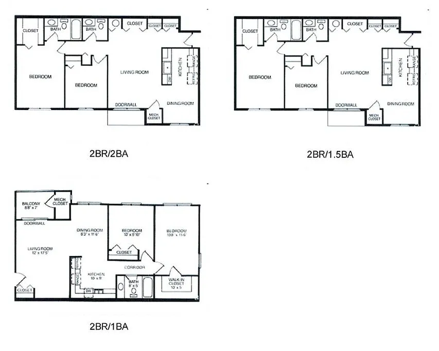 Floor plan 2 Bedroom 1 Bath