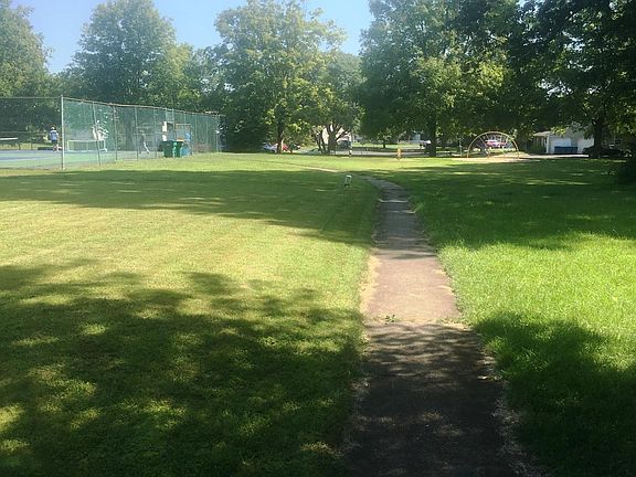 Park and open space view outside entrance door