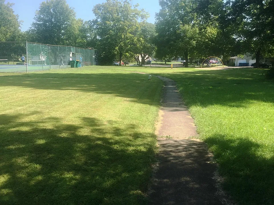 Park and open space view outside entrance door