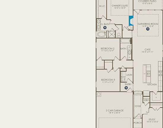 Fox Hollow Floor Plan, Quick Move-in Home, Floor 1