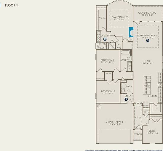 Fox Hollow Floor Plan, Quick Move-in Home, Floor 1