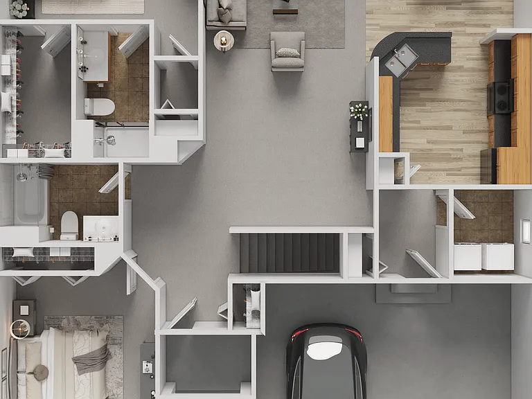 Ranch 3D Floor Plan Ranch 3D Floor Plan