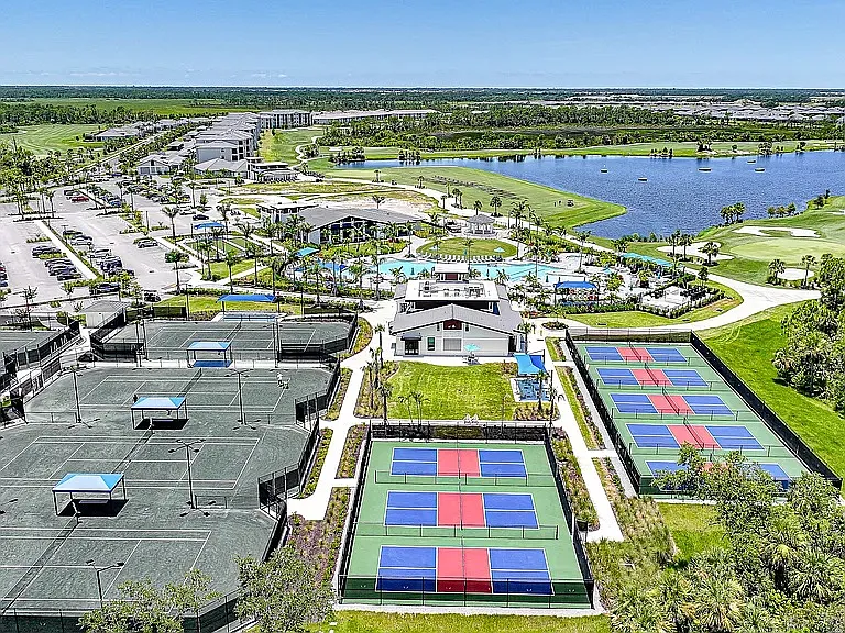 A view of the Wellen Park Golf Course and Country Club Pool, Tennis Courts, and Pickleball Courts