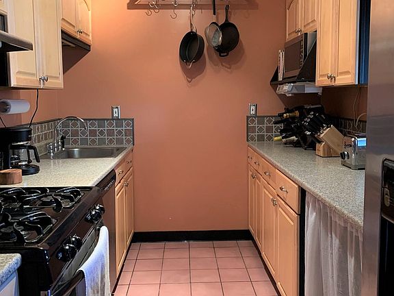 Kitchen with gas stove, stainless dishwasher, stainless fridge