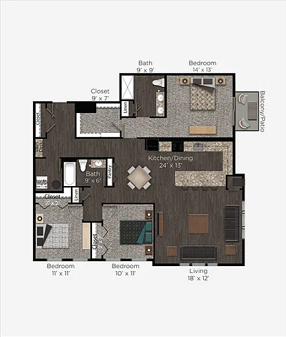 Floor plan Adams Style B