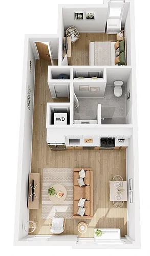 Floor plan One Bedroom J