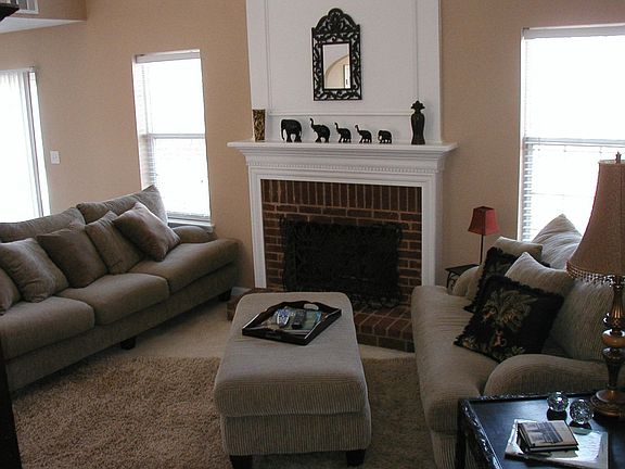 Family room with fireplace