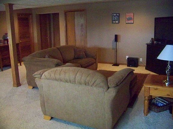 large rec room with tons of storage