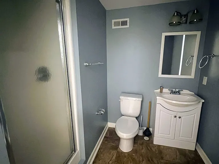 Basement bedroom bathroom