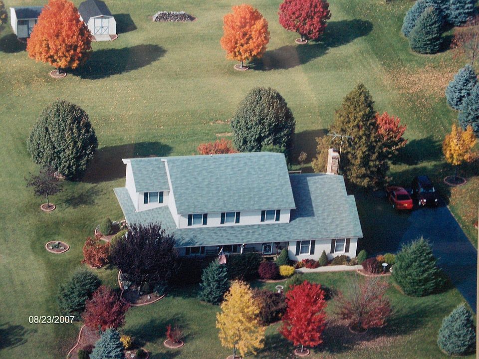 Ariel View of house in Fall