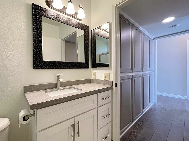 LOTS of storage, a rare find in apartments! Includes hallway built-ins, walk-in closets and coat closets