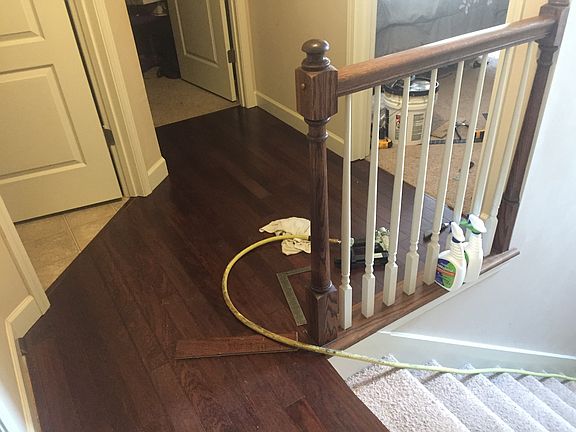 Wood floors in hallway