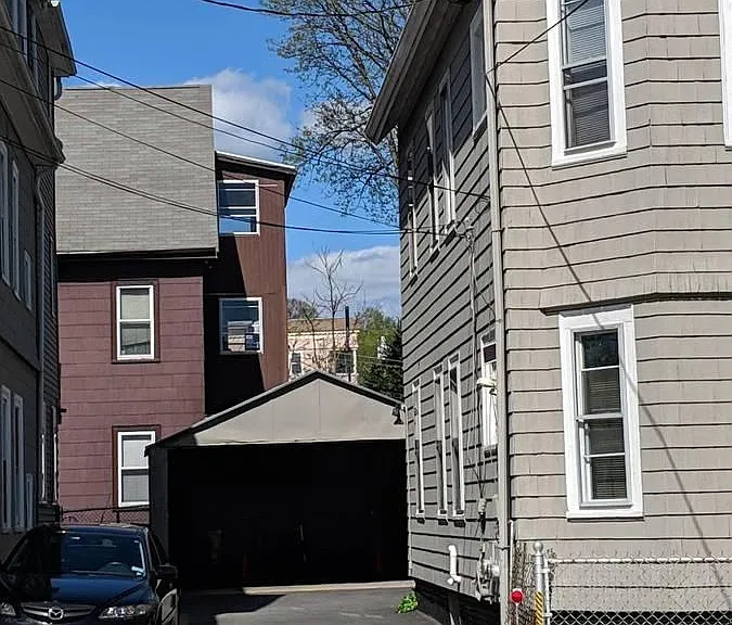 Driveway with off street parking spots