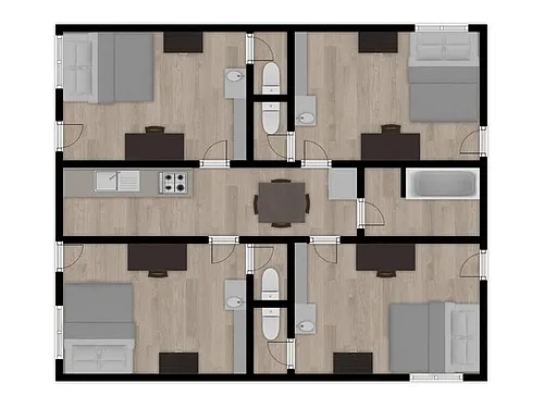 Floor plan Campus Court 4 Bedroom